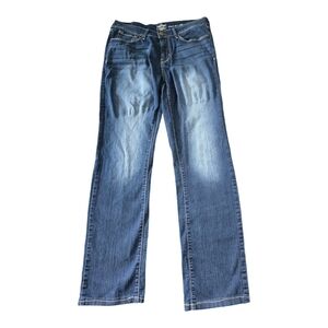 Levi Strauss Jeans Womens Straight-Leg 30×30 Light Washed Blue Mid Rise Curvy